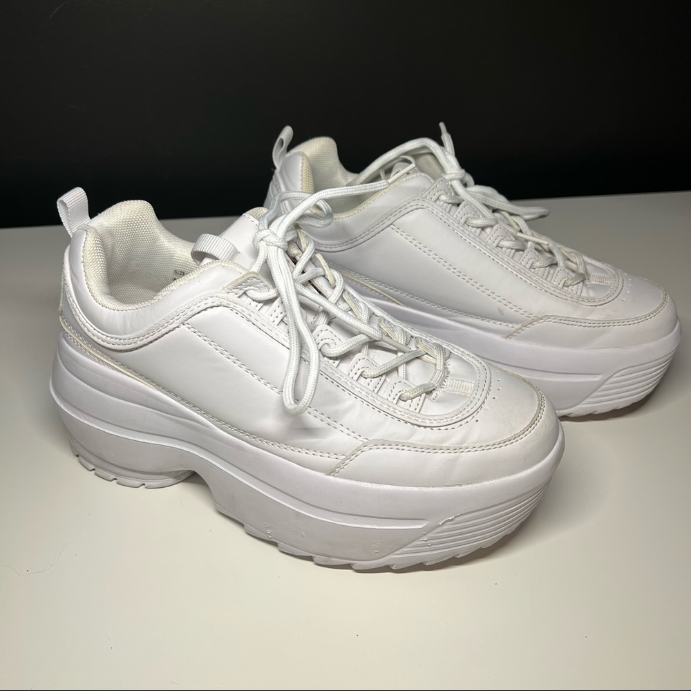 White Platform Sneakers